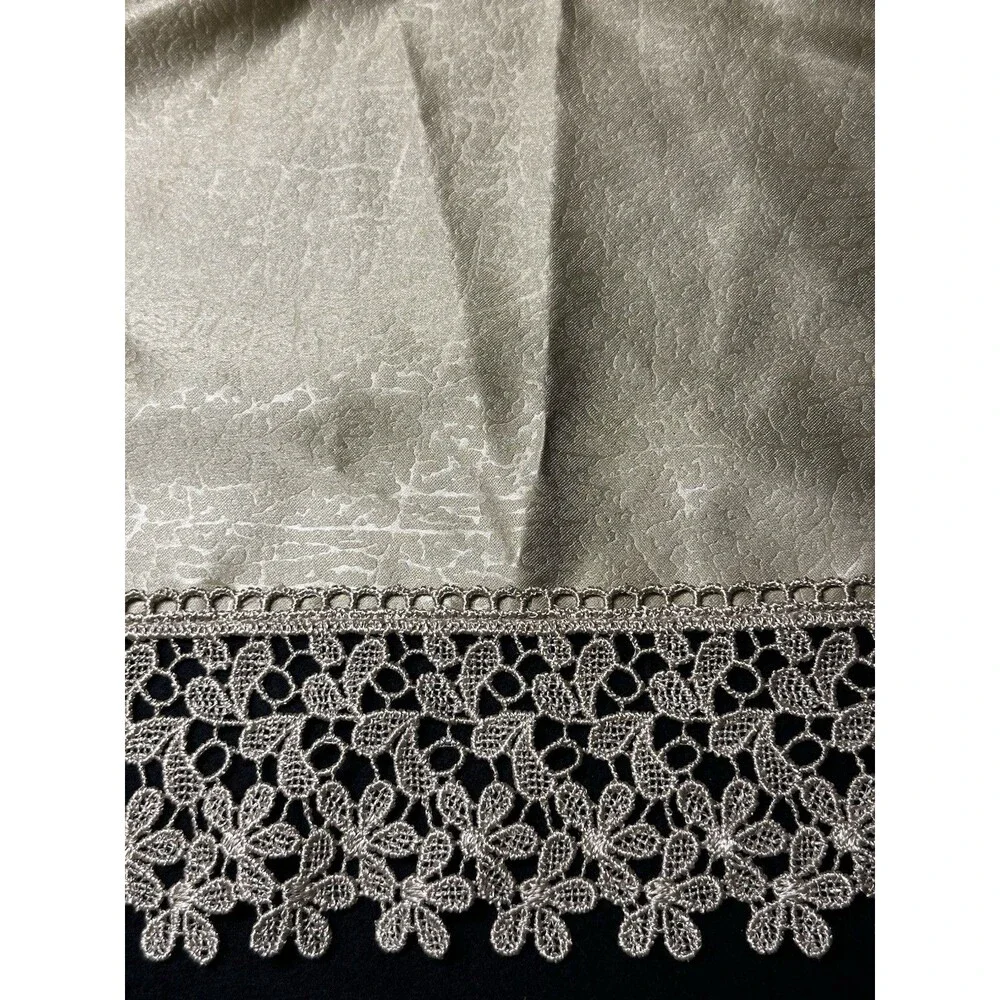 VINTAGE CROSCILL GOLD LACE WATERFALL SWAG VALANCE PAIR